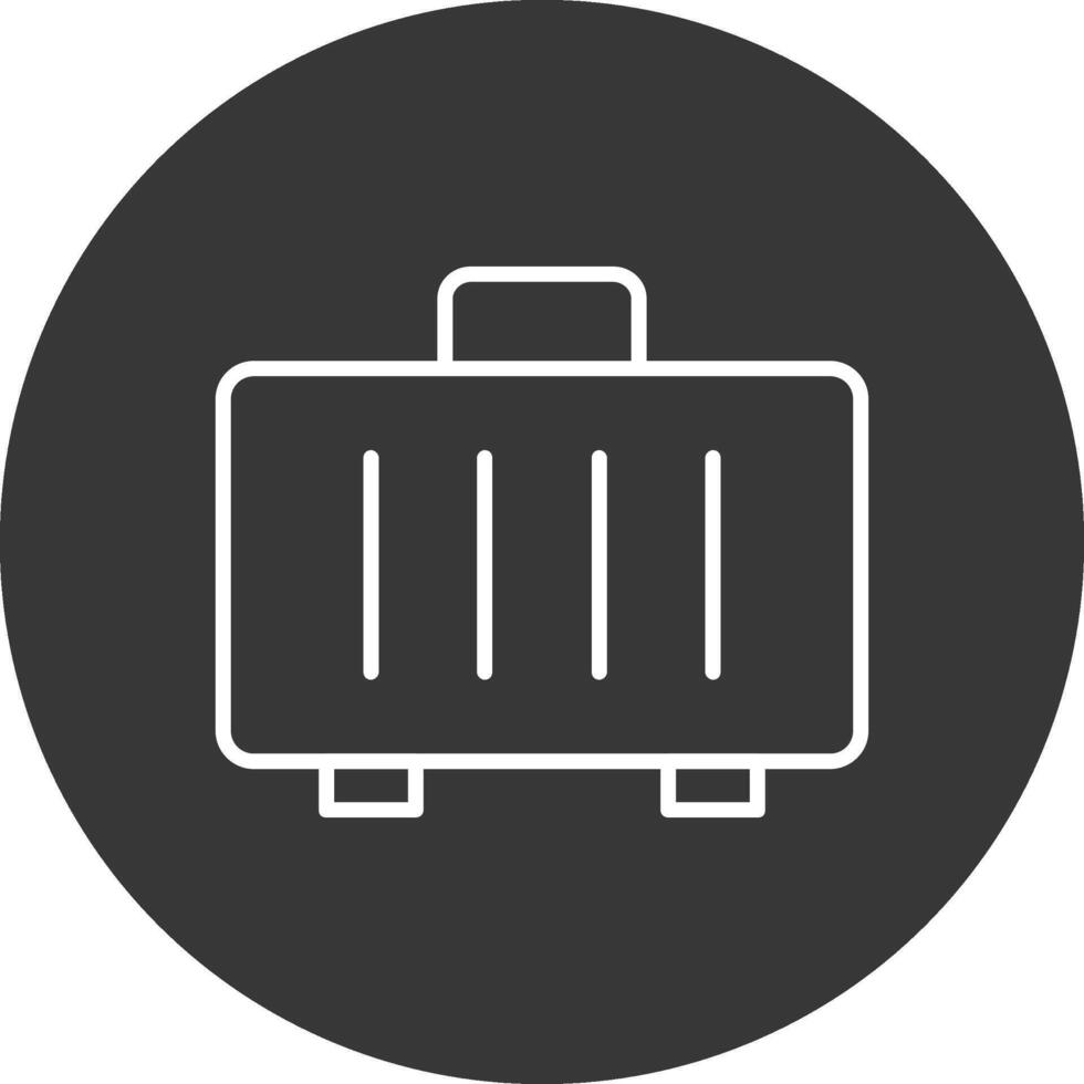Suitcase Line Inverted Icon Design vector
