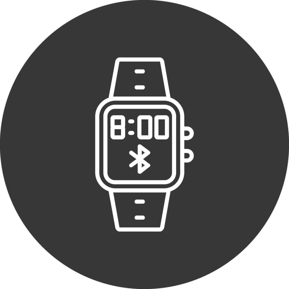 Bluetooth Line Inverted Icon Design vector