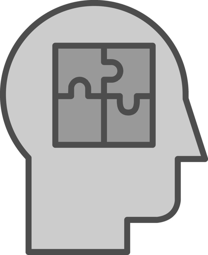 Psychiatry Line Filled Greyscale Icon Design vector