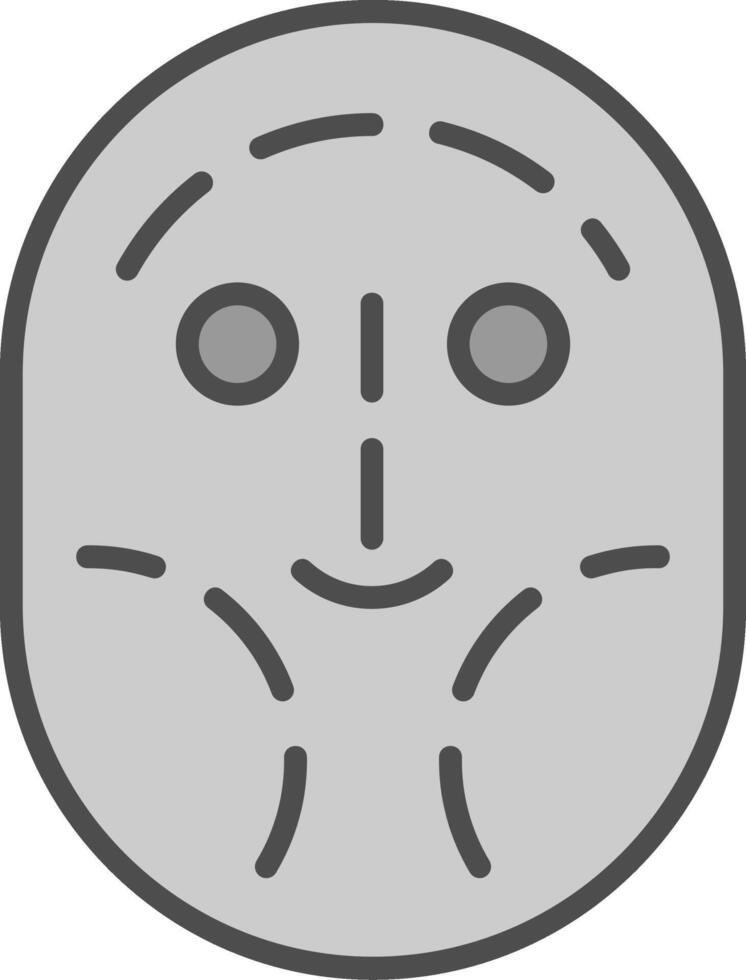 Facial Plastic Surgery Line Filled Greyscale Icon Design vector