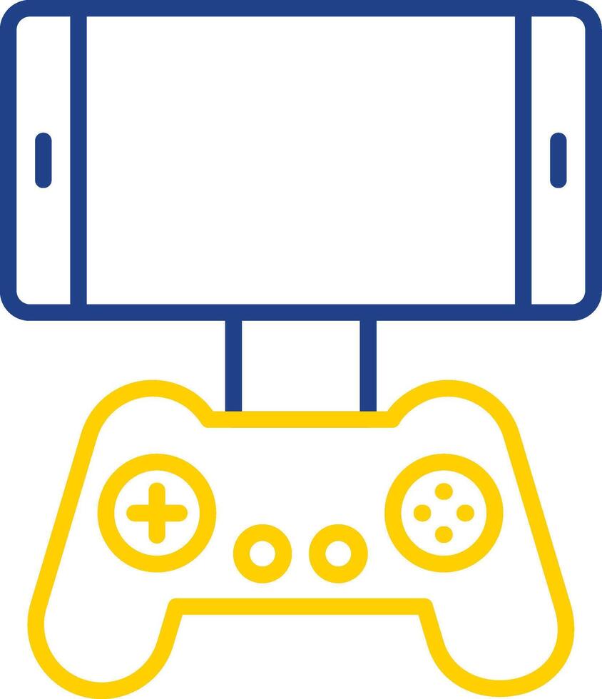 Mobile Game Line Two Colour Icon Design vector