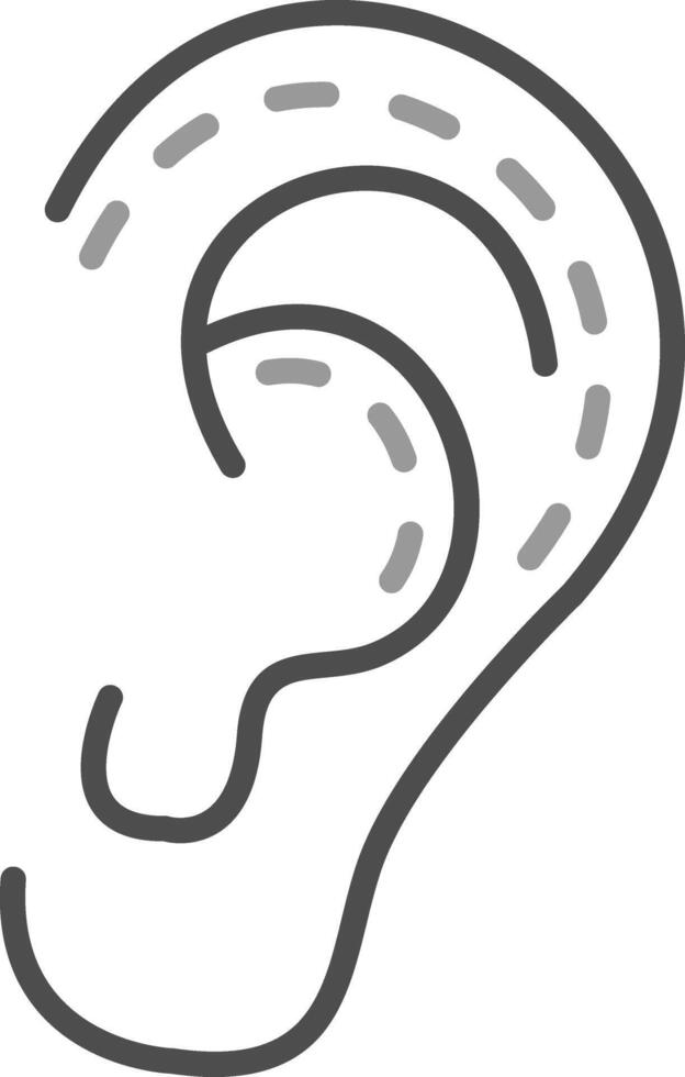Plastic Surgery Line Filled Greyscale Icon Design vector