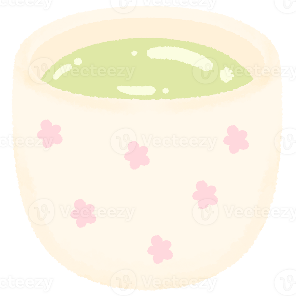 Japanese Sweet Dessert Food cartoon style Mochi Dango Macha Matcha and icecream hand drawn illustration png