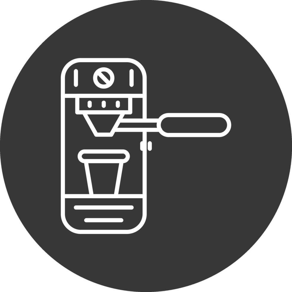 Coffee Machine Line Inverted Icon Design vector