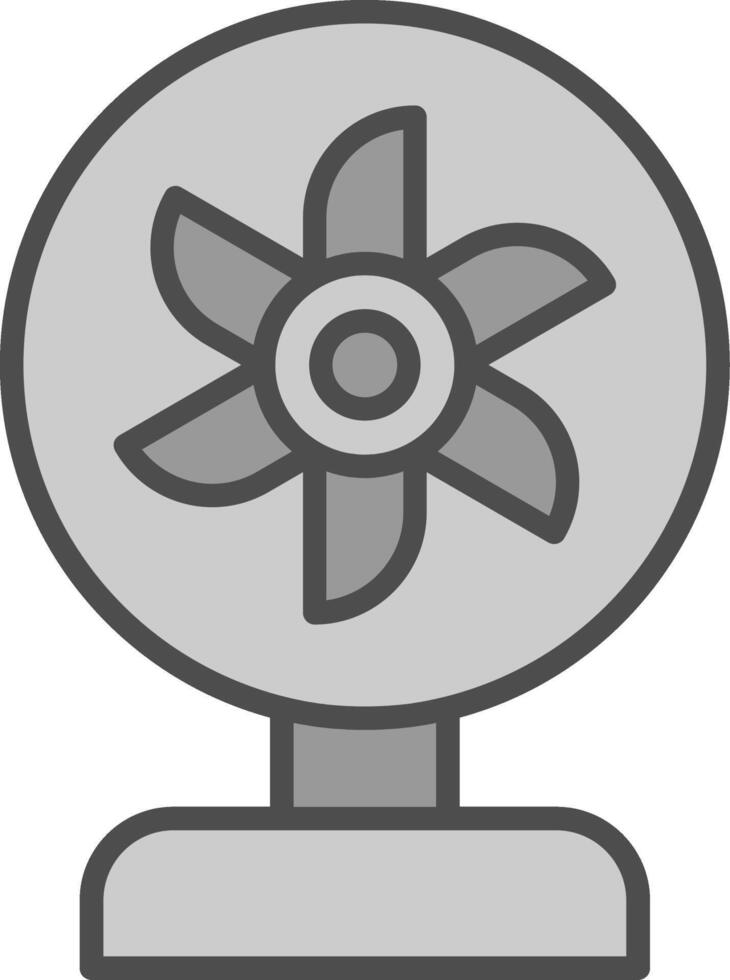 Ventilation Line Filled Greyscale Icon Design vector