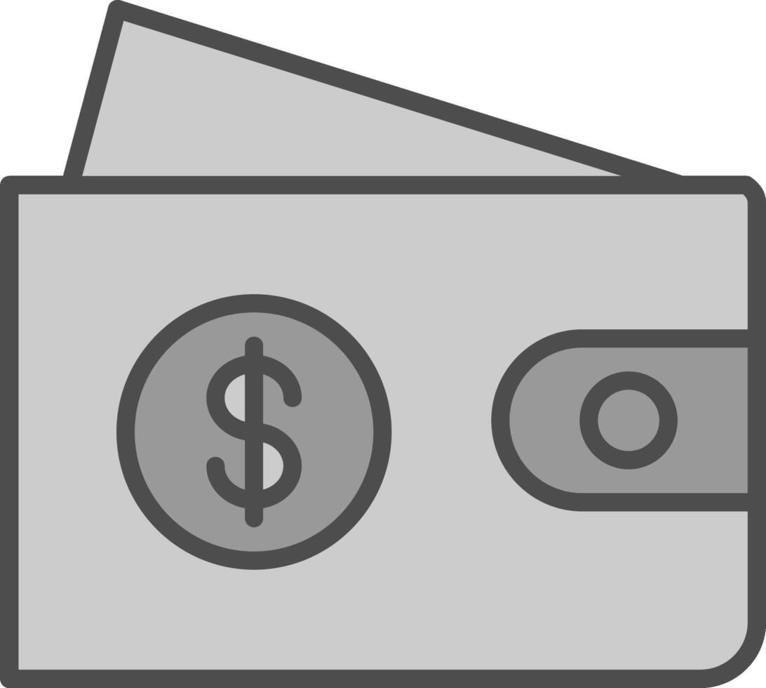 E Wallet Line Filled Greyscale Icon Design vector