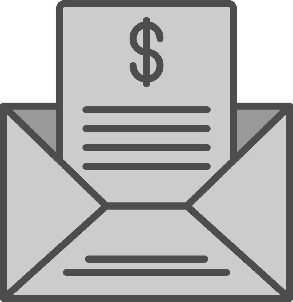 Mailing Lists Line Filled Greyscale Icon Design vector