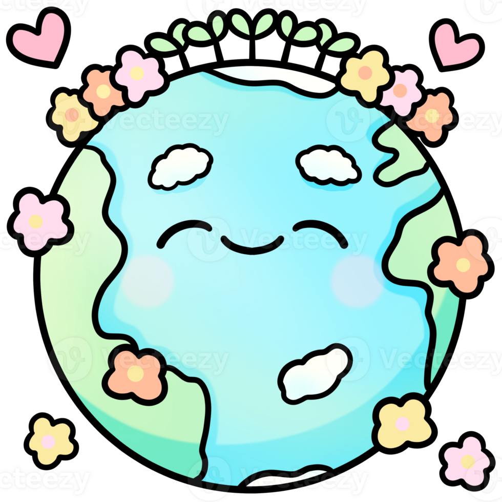 Earth globe world cartoon character mascot illustration earth day png