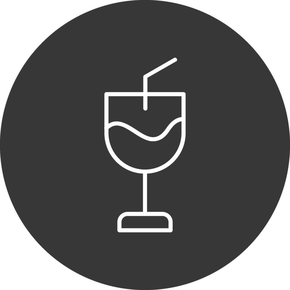 vaso línea invertido icono diseño vector