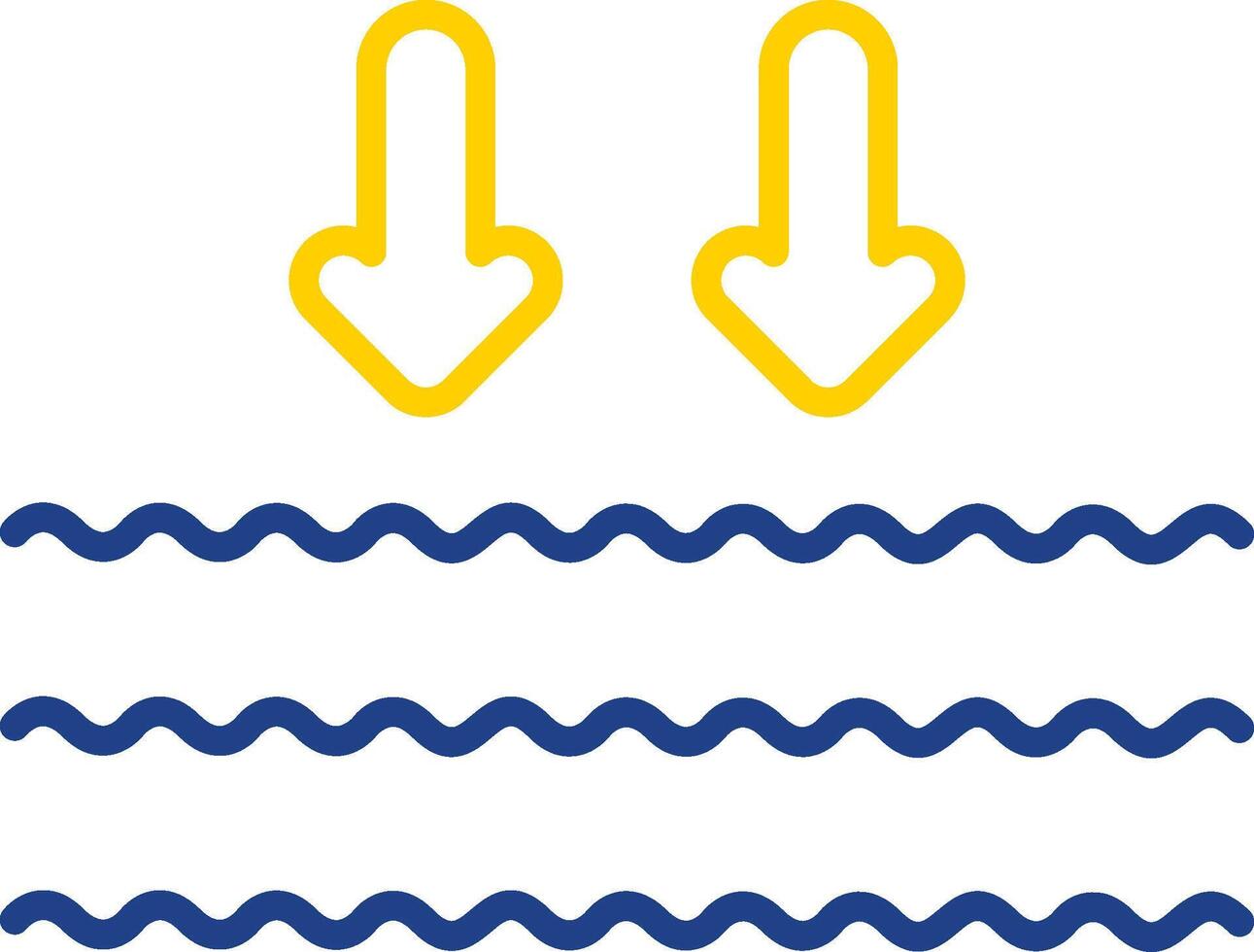 Arrows Line Two Colour Icon Design vector