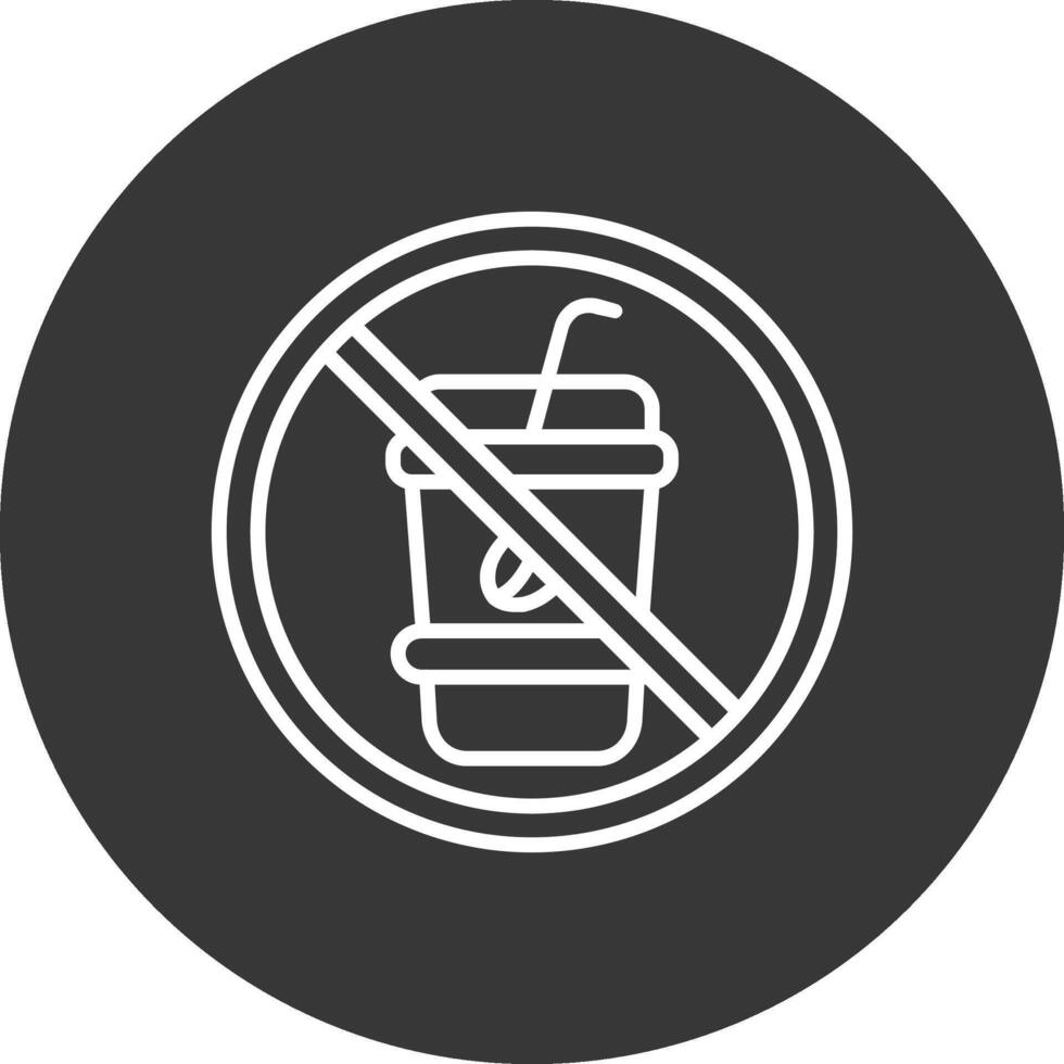 prohibido firmar línea invertido icono diseño vector