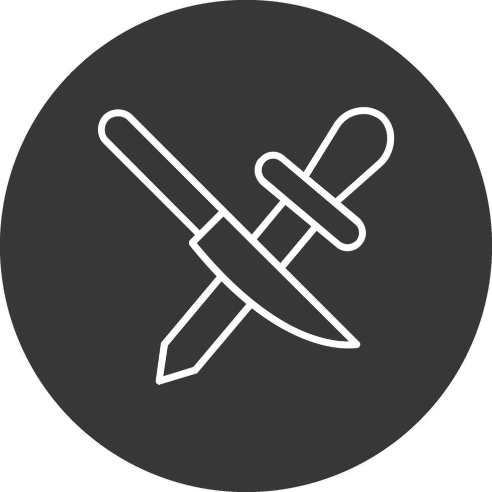 Sharpening Line Inverted Icon Design vector