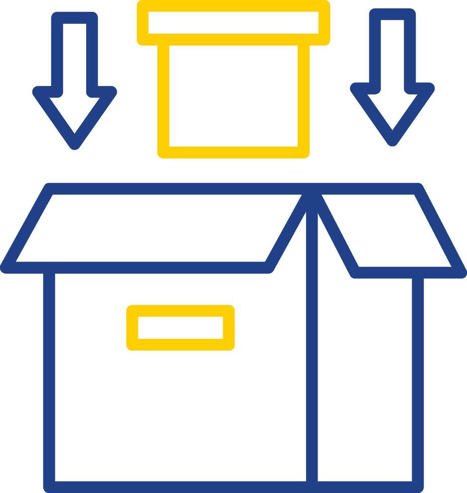 Packing Process Line Two Colour Icon Design vector