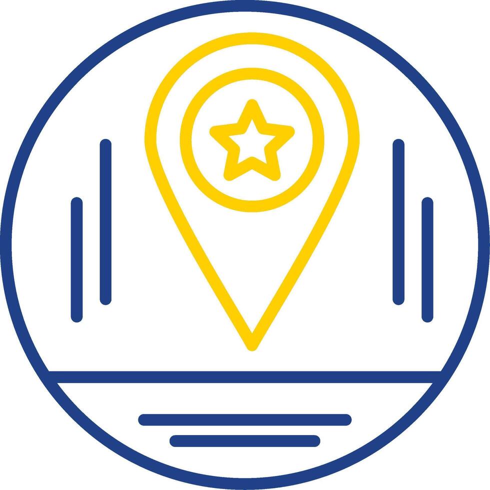 Map Marker Line Two Colour Icon Design vector