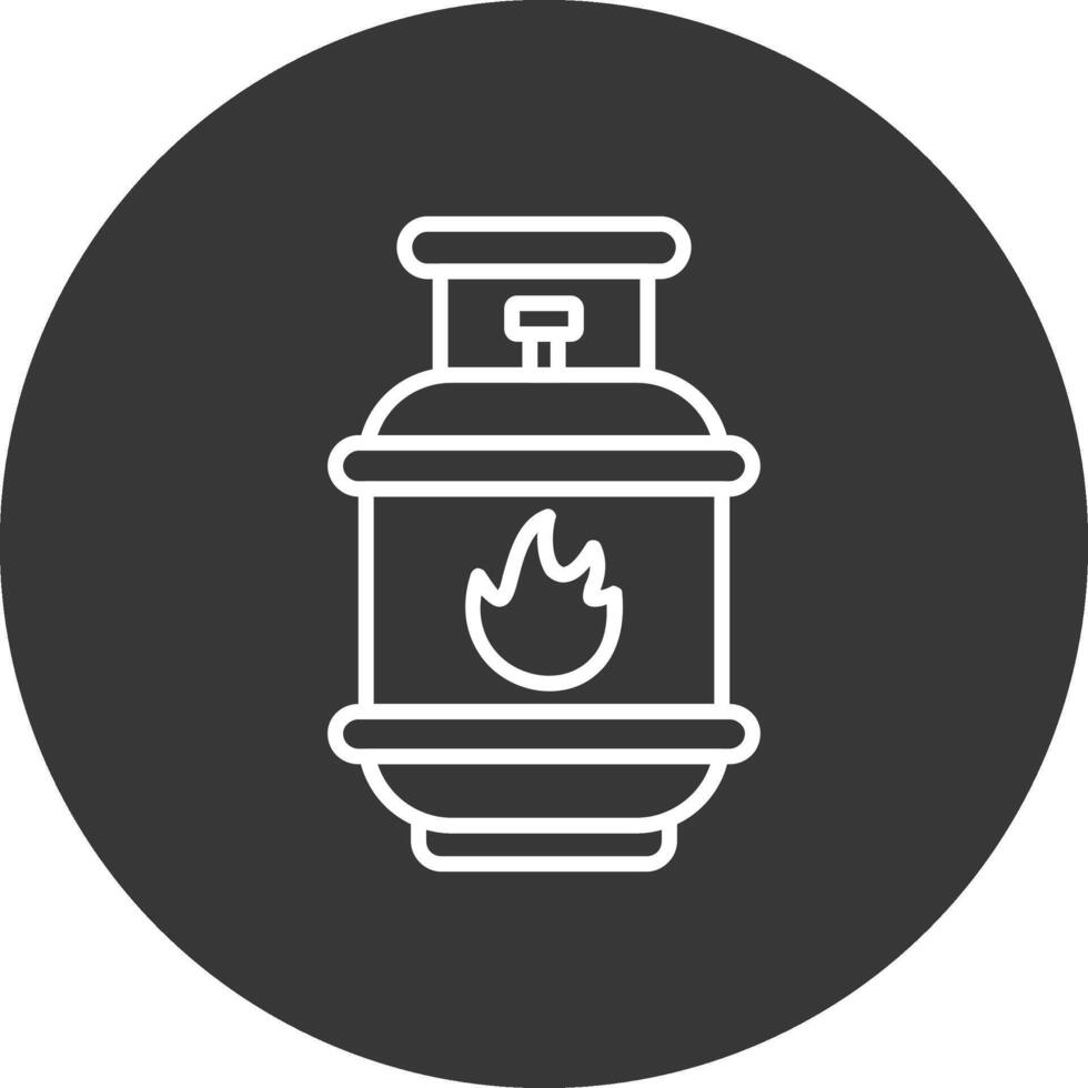 Gas Line Inverted Icon Design vector