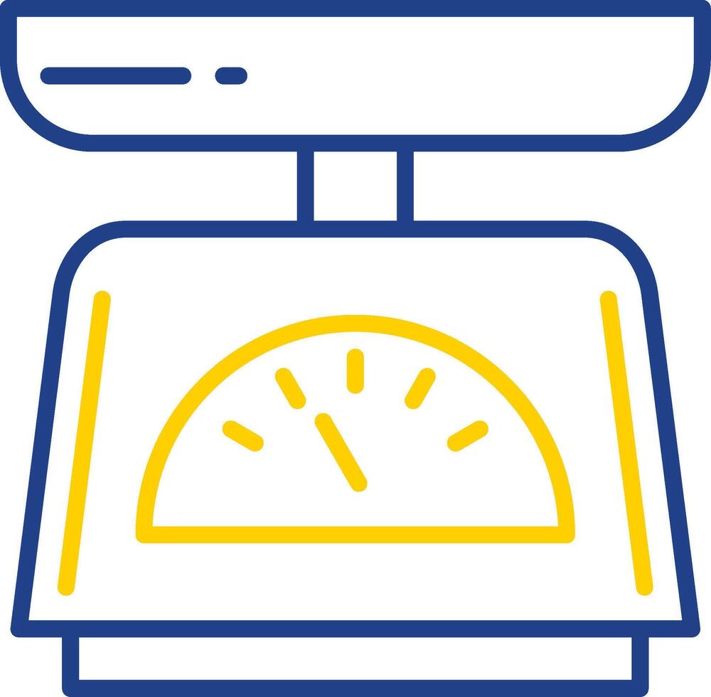 Weighing Line Two Colour Icon Design vector