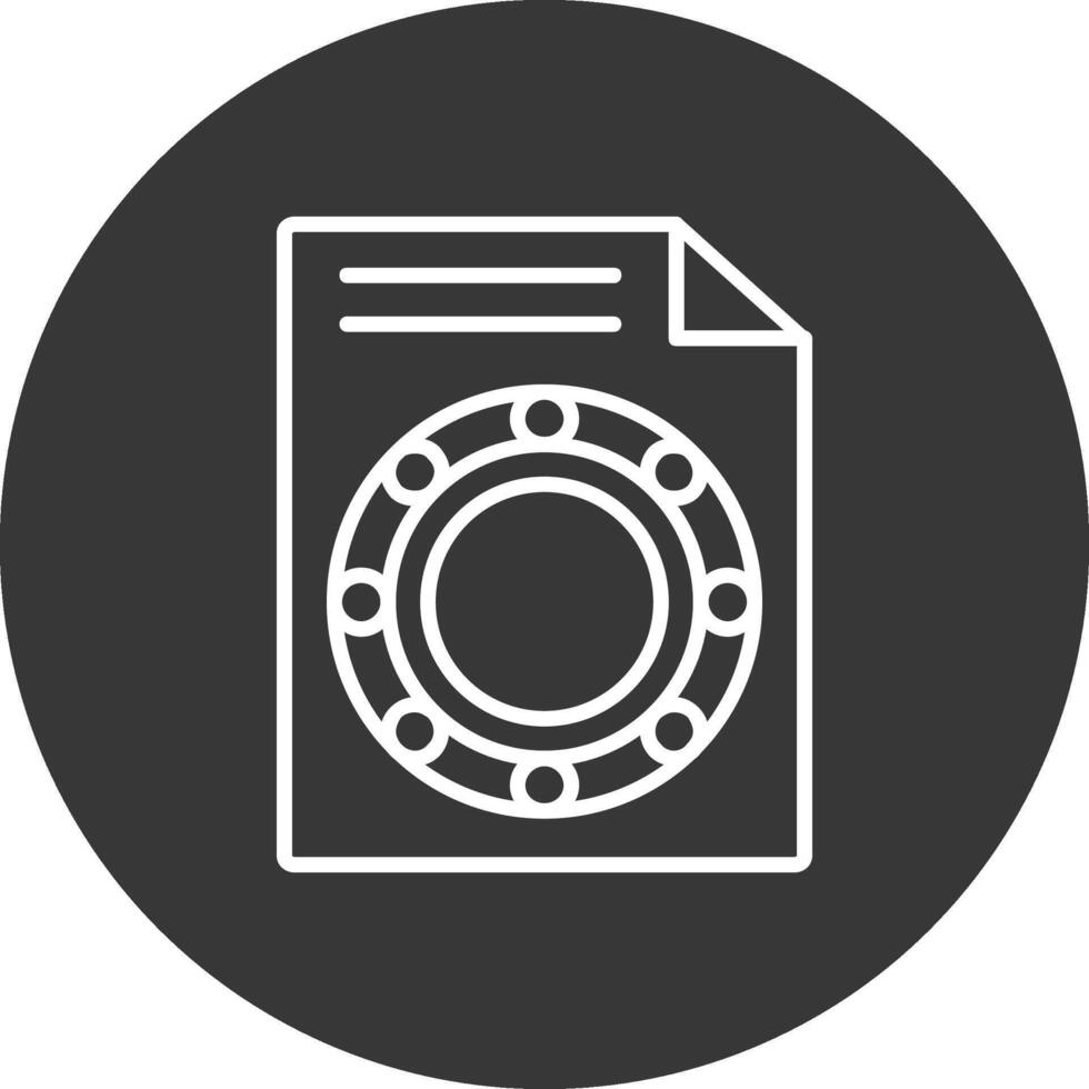 Ball Bearing Line Inverted Icon Design vector