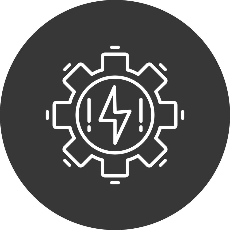 Electrical Line Inverted Icon Design vector