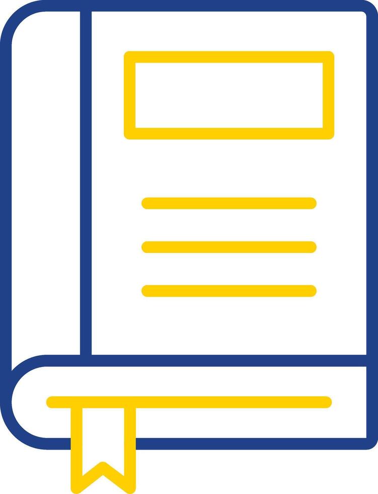 Bookmark Line Two Colour Icon Design vector