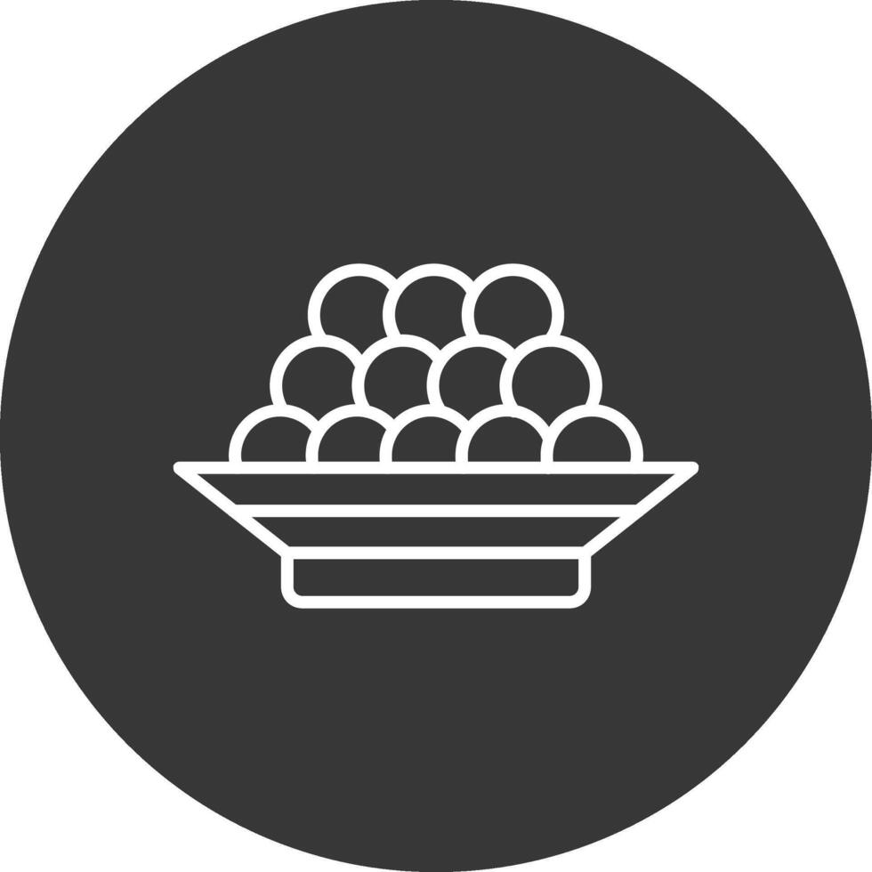 Caviar Line Inverted Icon Design vector