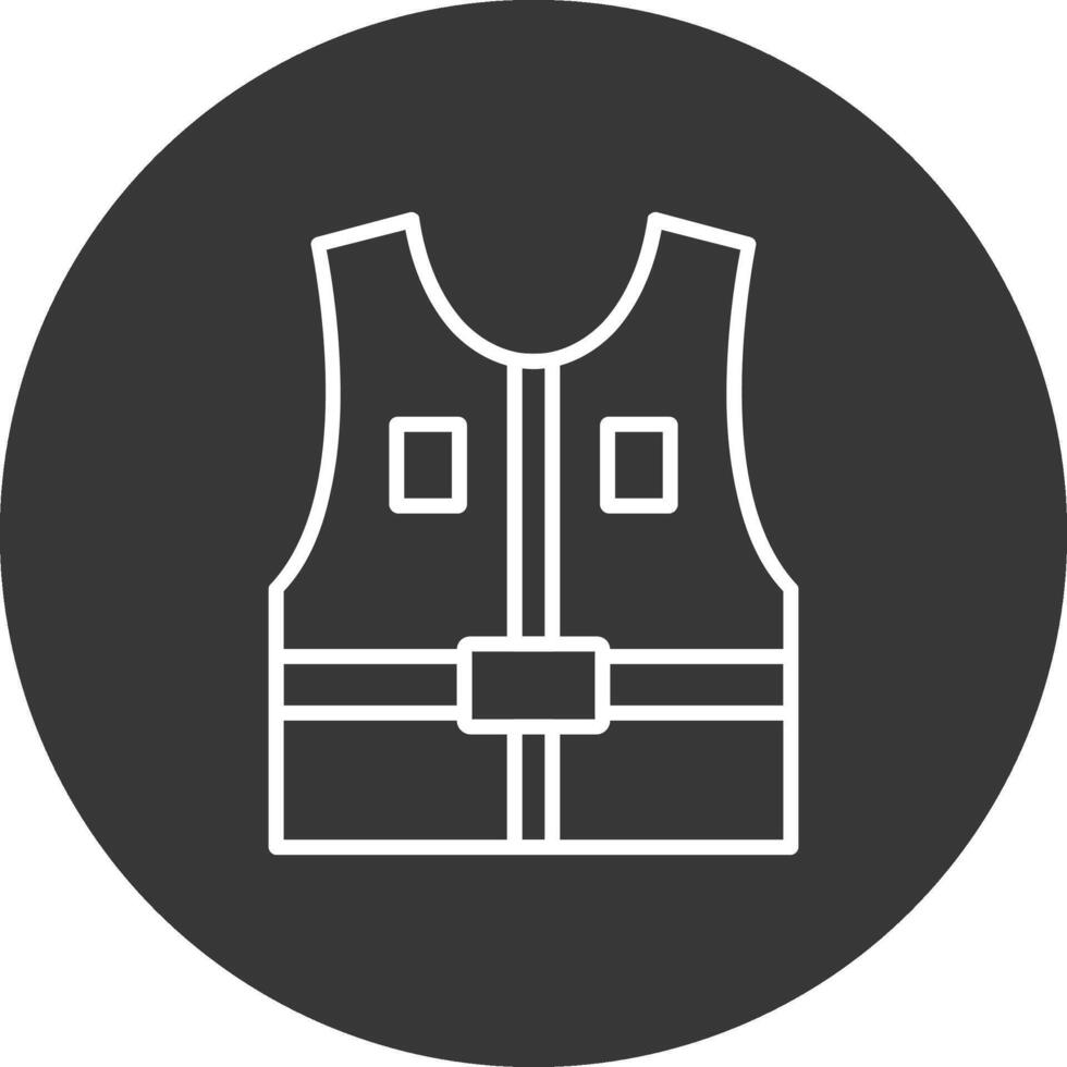 Jacket Line Inverted Icon Design vector