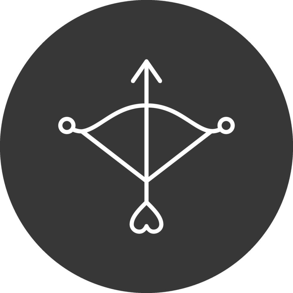 Archery Line Inverted Icon Design vector