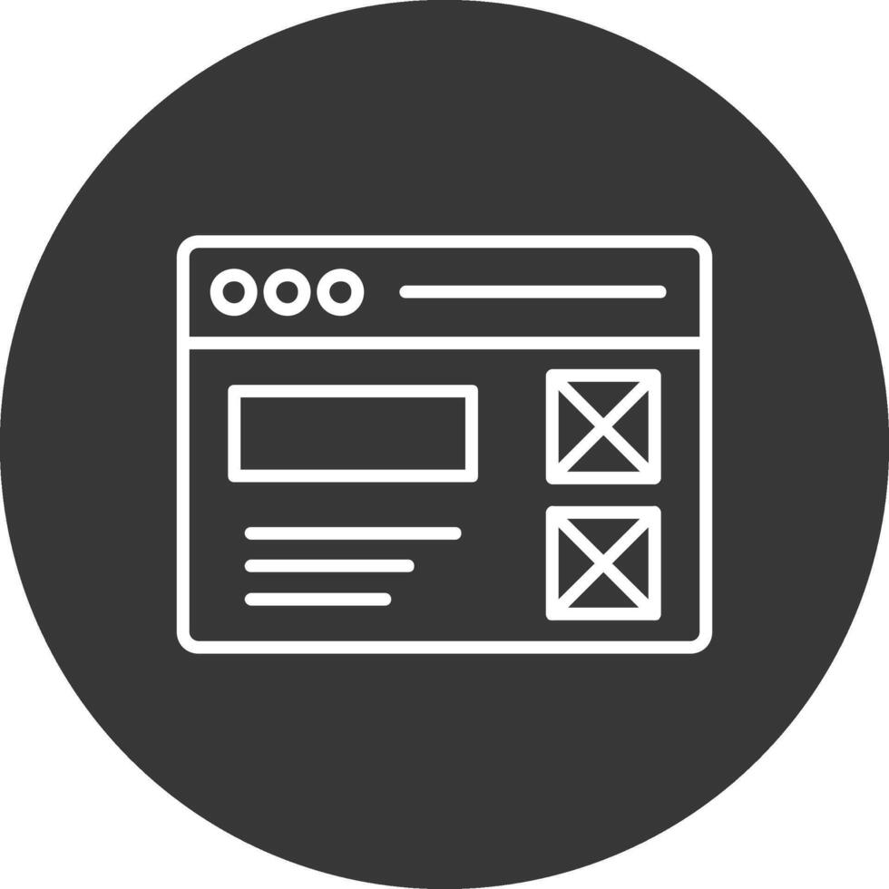 Wireframe Line Inverted Icon Design vector