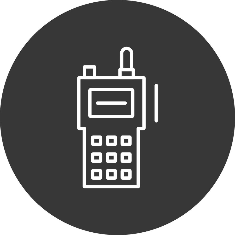 Walkie Talkie Line Inverted Icon Design vector