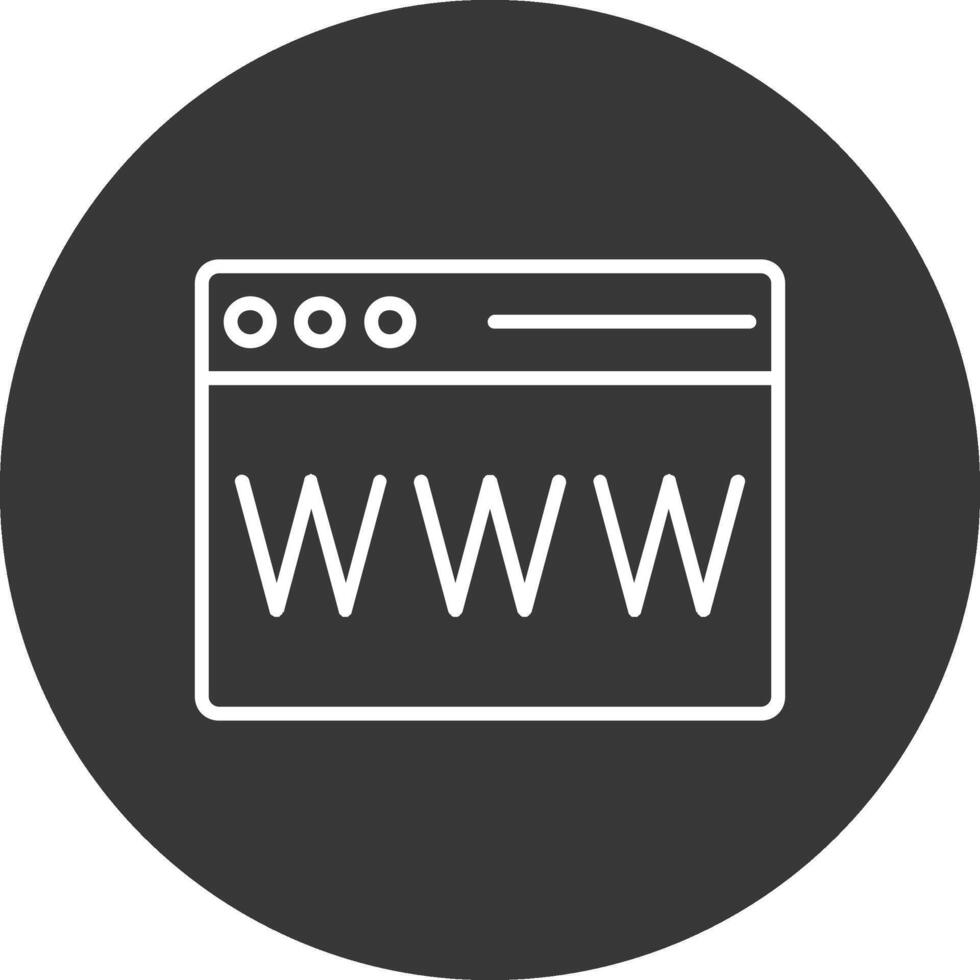 sitio web línea invertido icono diseño vector