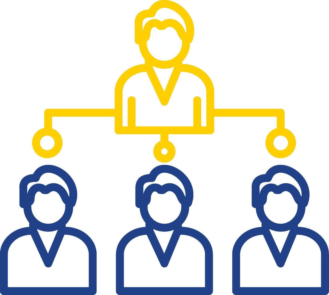 Company Structure Line Two Colour Icon Design vector