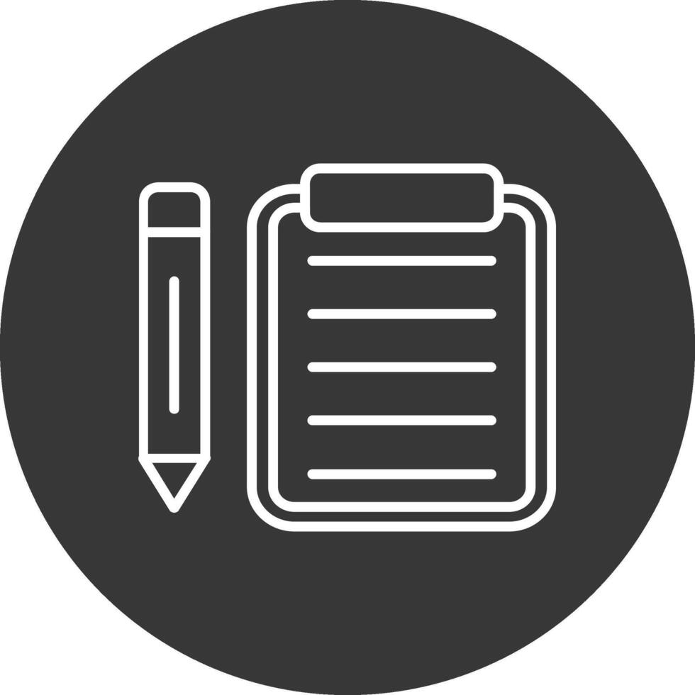 Notes Line Inverted Icon Design vector