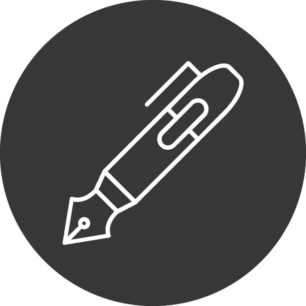 Pen Line Inverted Icon Design vector