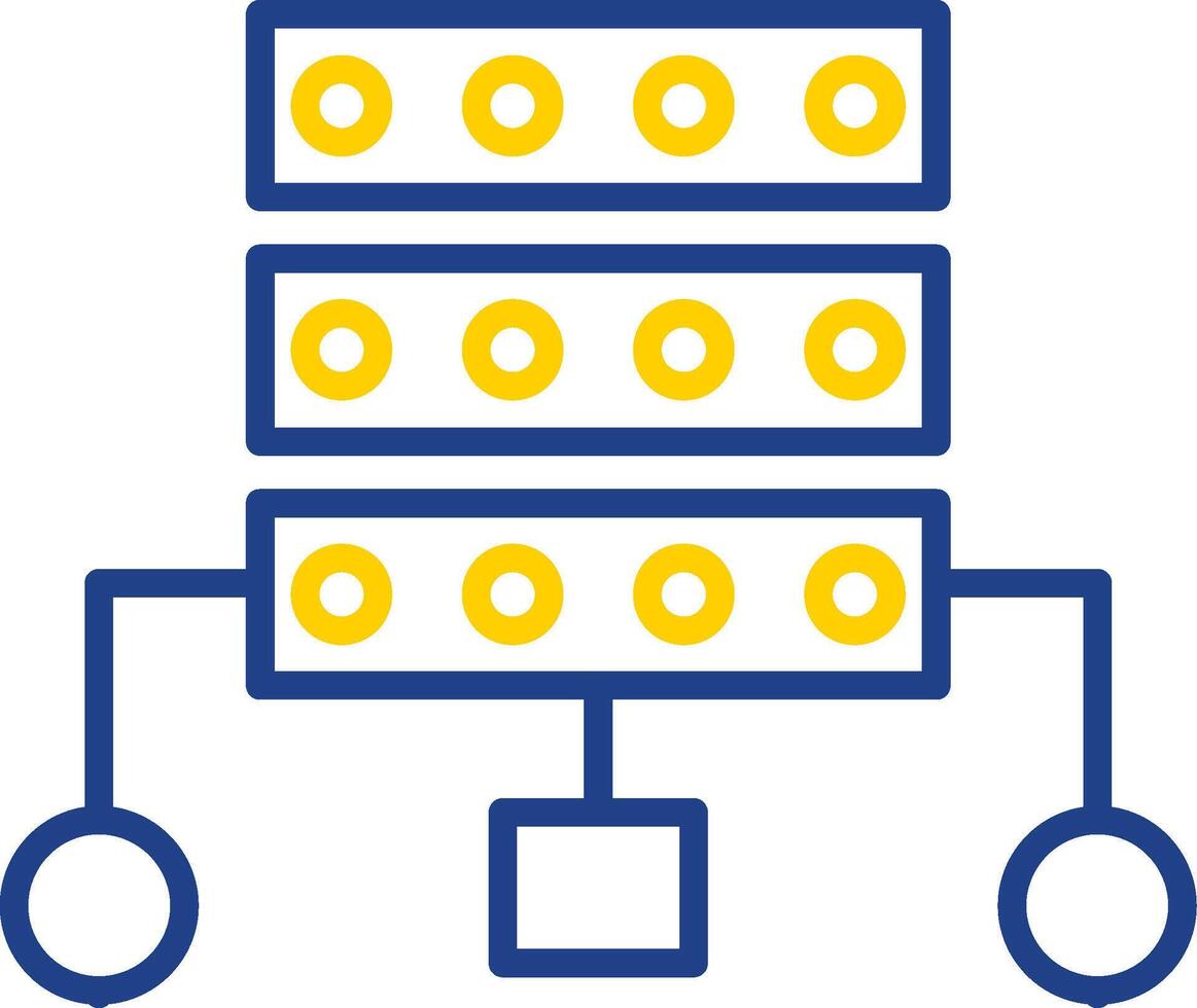 Data Structure Line Two Colour Icon Design vector