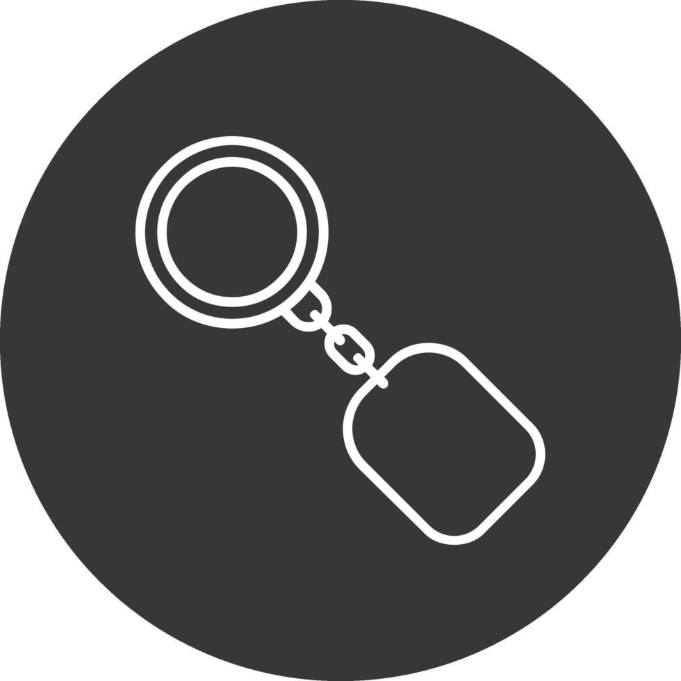 Key Ring Line Inverted Icon Design vector