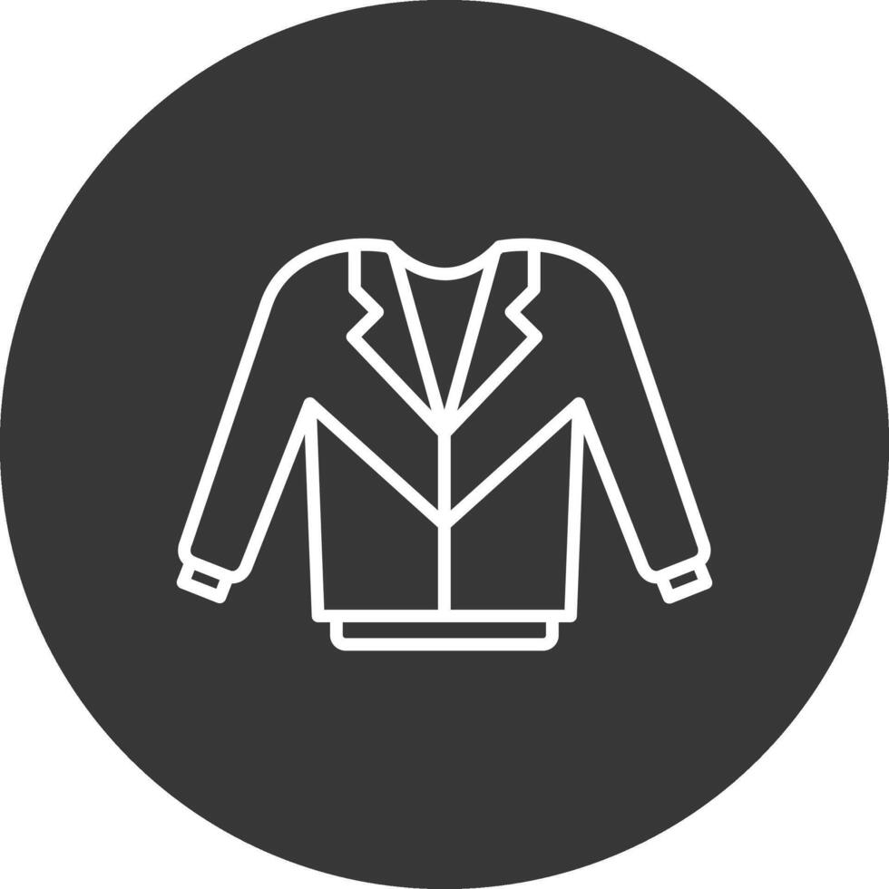 Coat Line Inverted Icon Design vector