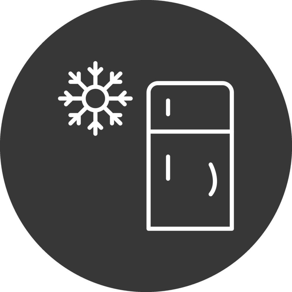 Refrigerator Line Inverted Icon Design vector