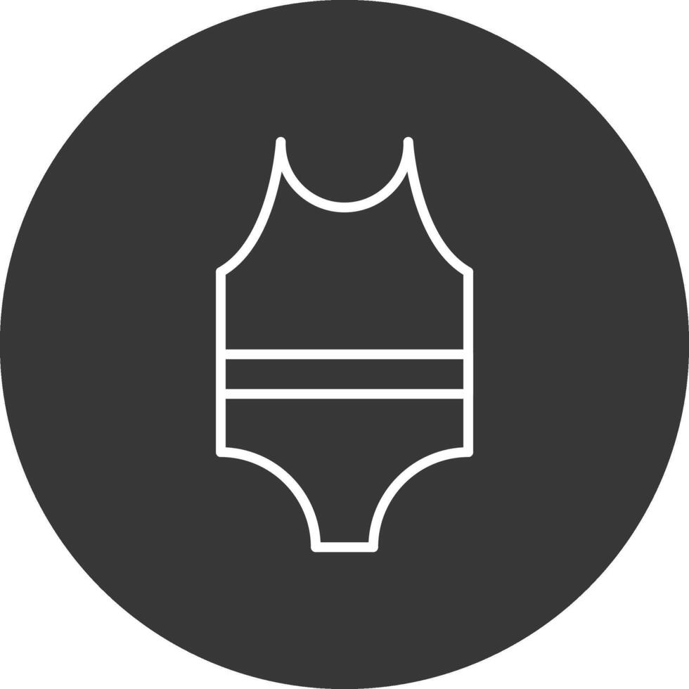 Swimsuit Line Inverted Icon Design vector