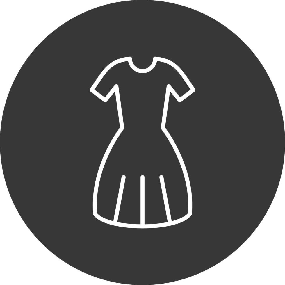 Dress Line Inverted Icon Design vector