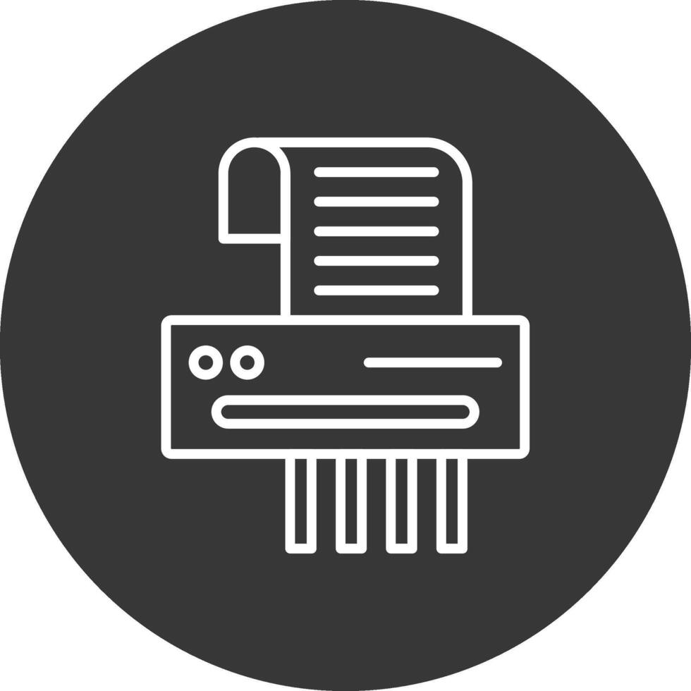 Shredder Line Inverted Icon Design vector