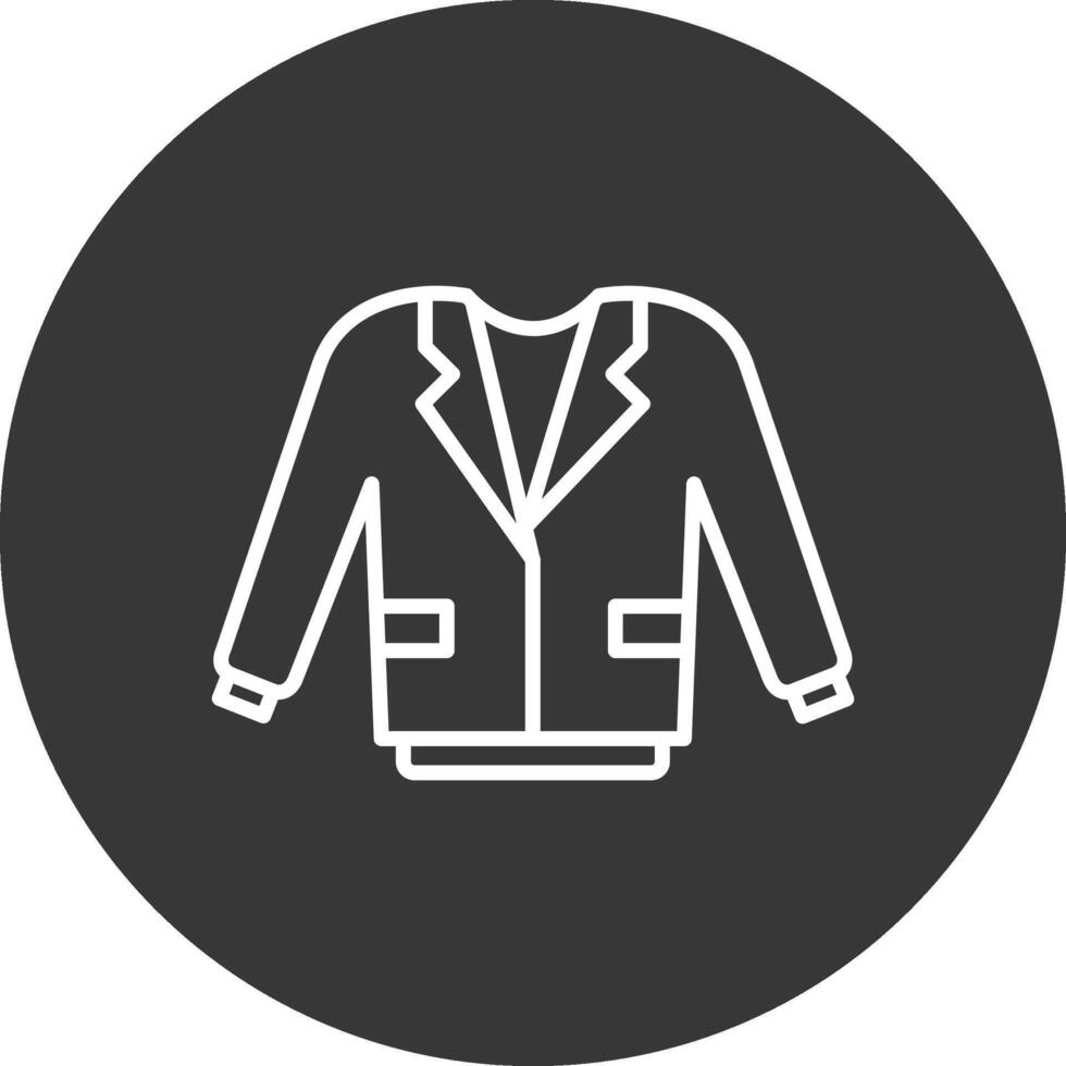 Coat Line Inverted Icon Design vector