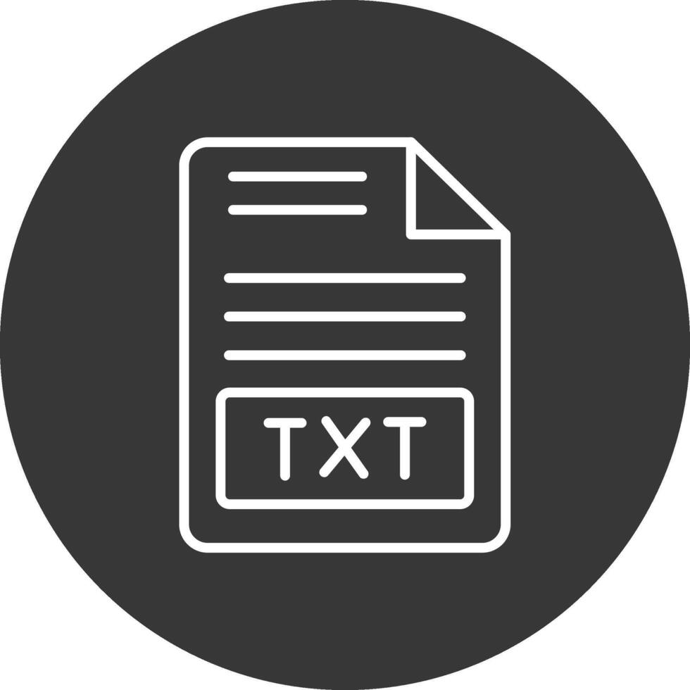 Text File Line Inverted Icon Design vector