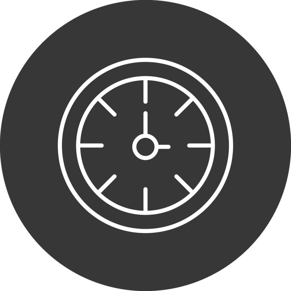 reloj línea invertido icono diseño vector