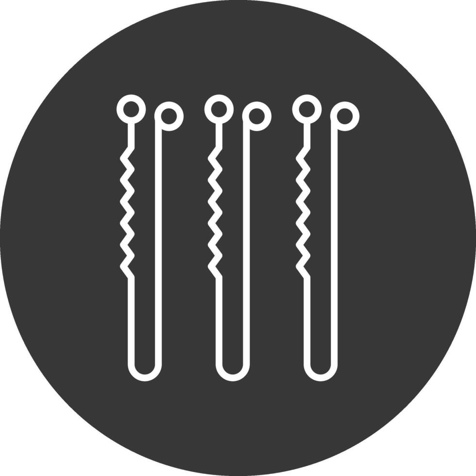 Bobby Pin Line Inverted Icon Design vector