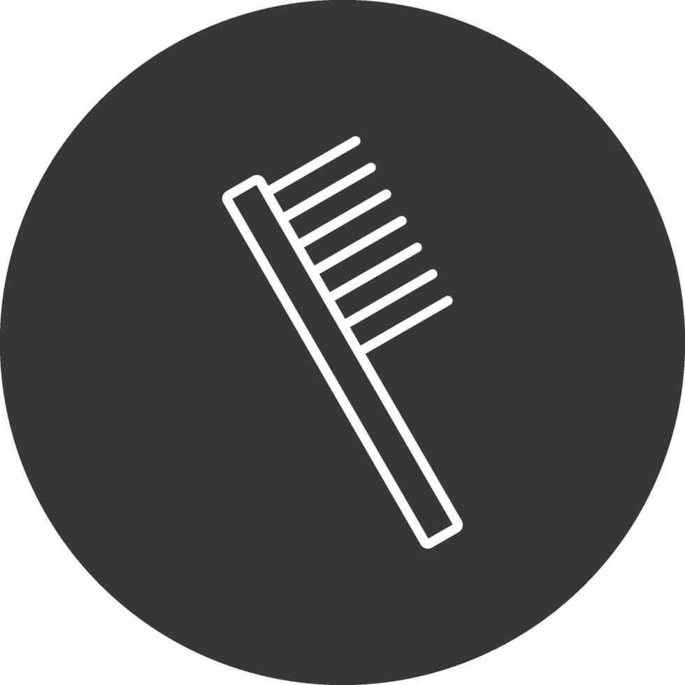 Comb Line Inverted Icon Design vector