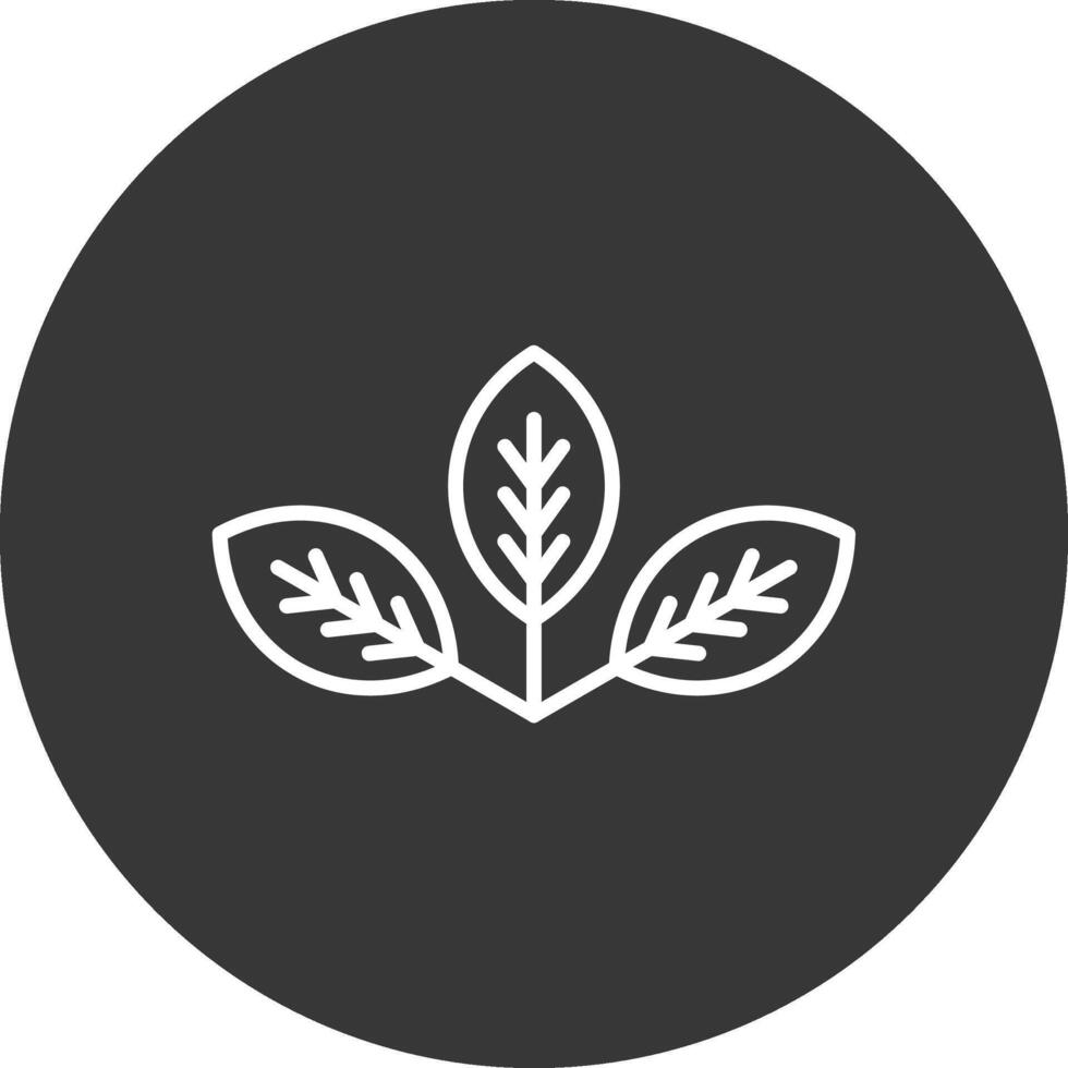 Leaf Line Inverted Icon Design vector