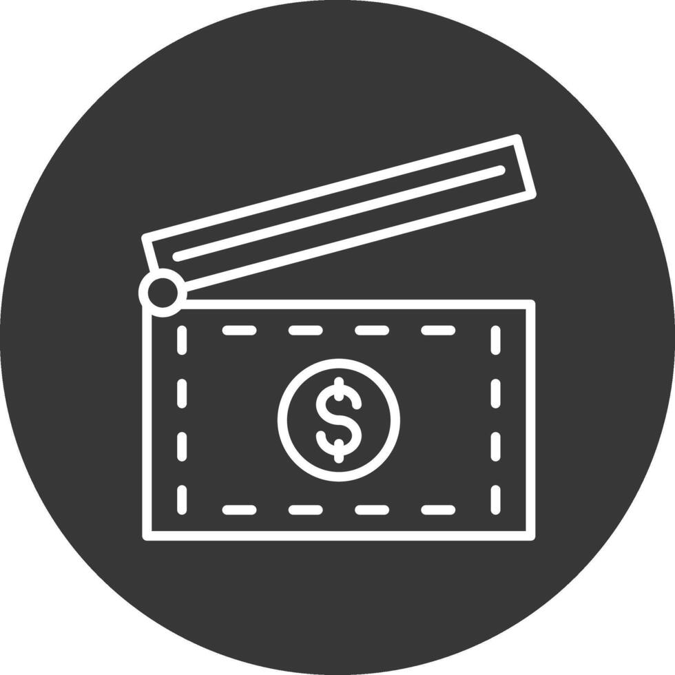 Clapperboard Line Inverted Icon Design vector