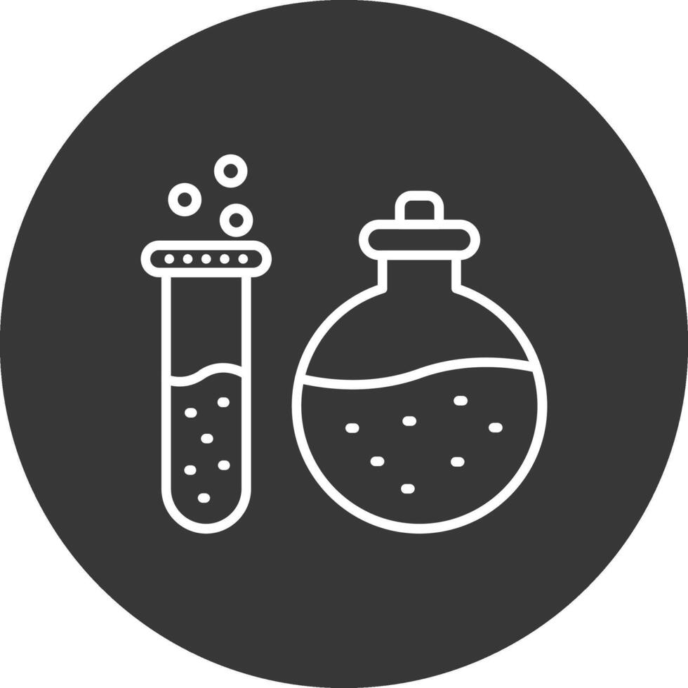 Flask Line Inverted Icon Design vector