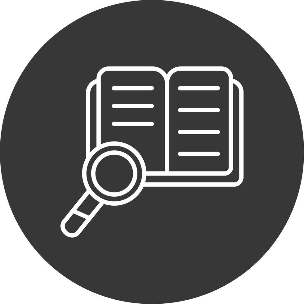 Research Line Inverted Icon Design vector