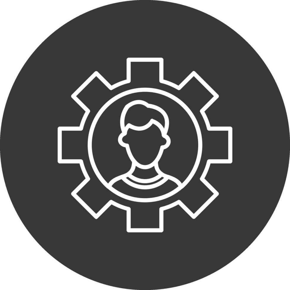 Coal Mining Line Inverted Icon Design vector