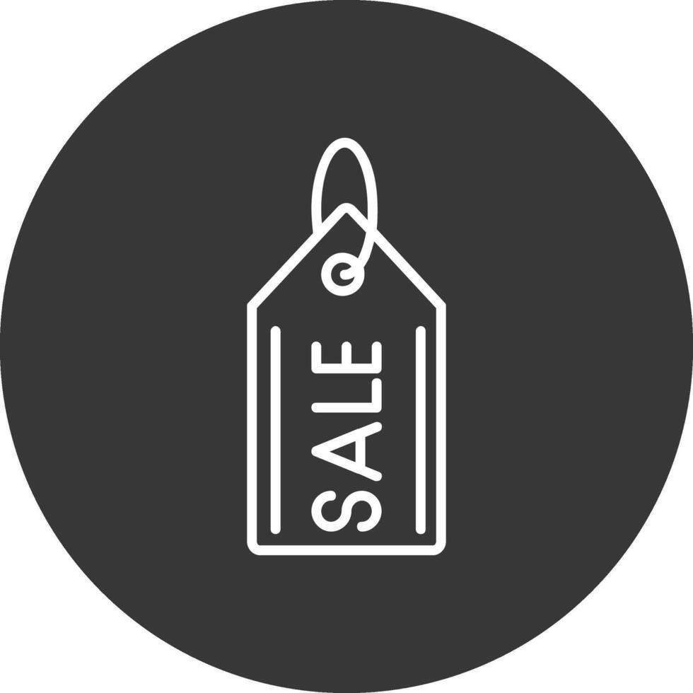 Sale Tag Line Inverted Icon Design vector